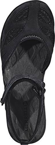 Merrell Siren Wrap Q2 Sandalias de Senderismo Mujer, Negro (Schwarz), 36 EU