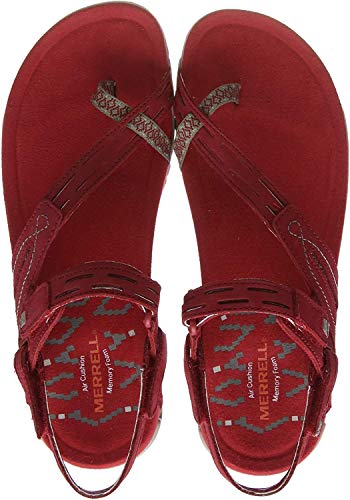 Merrell Terran Convert Ii Sandalias Deportivas para Mujer, Rojo (Chilli Chilli), 42 EU