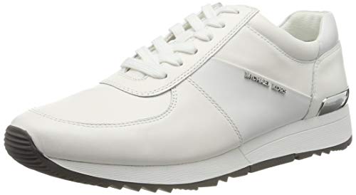 Michael Kors Optic White, Zapatos de Cordones Oxford para Mujer, Blanco (Allie Trainer 43r5alfp3l), 40 EU