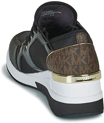 MICHAEL MICHAEL KORS Liv Trainer Zapatillas Moda Mujeres Negro/Marrón - 35 - Zapatillas Bajas