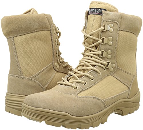 Mil-Tec Tactical Side Zip Botas Khaki tamaño 9 UK / 10 US