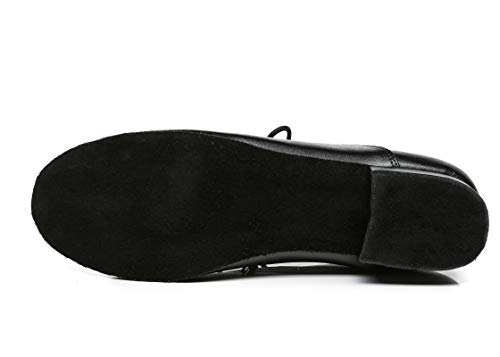 Minitoo de Hombre jf250501 Cómodo Piel Baile Latina Zapatos de Baile, Color Negro, Talla 44 EU (10 UK)