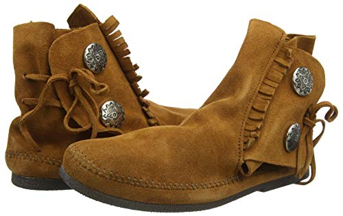 Minnetonka Men's Two Button Hardsole Boot 9 M Brown