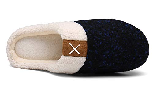 Mishansha Zapatillas De Estar por Casa para Hombre Antideslizante CáLido Invierno Memory Foam Pantuflas Casa Cómodas Suave Slippers,Azul,42/43