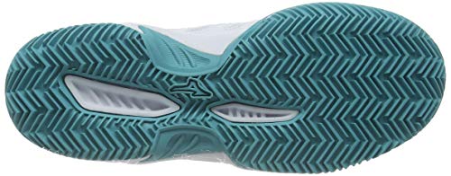 Mizuno Break Shot 2 CC, Zapatillas de Tenis Mujer, Blanco (White/Silver/Blue Curacao 03), 38 EU