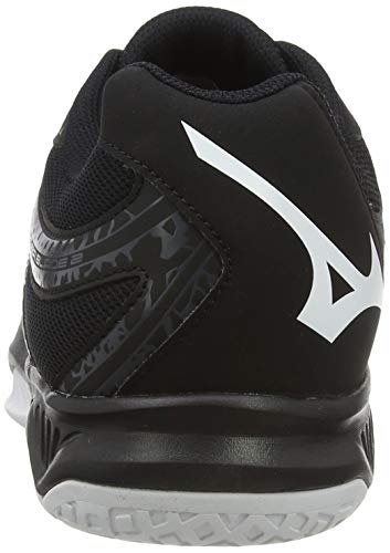 Mizuno Thunder Blade 2, Zapatillas de vóleibol Unisex Adulto, Negro/Blanco/Ébano, 38.5 EU