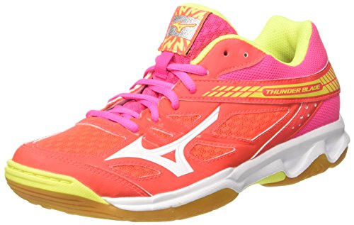 Mizuno Thunder Blade Wos, Zapatillas de Running Mujer, Multicolor (Fierycoral/White/fuchsiapurple 46), 38 EU