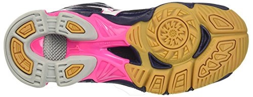 Mizuno Wave Bolt Mid Wos, Zapatos de Voleibol Mujer, Multicolor (Black/White/Peacoat), 36.5 EU