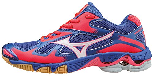 Mizuno Wave Bolt Wos, Zapatillas de Voleibol Mujer, Azul (Dazzlingblue/White/Divapink), 40.5 EU