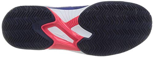 Mizuno Wave Exceed Tour 4 CC, Zapatos de Tenis Unisex Adulto, Azul Reflejo/Blanco/Diva Rosa, 40.5 EU