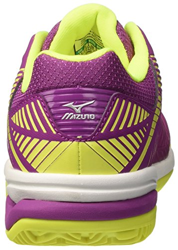 Mizuno Wave Exceed Tour CC Wos, Zapatillas de Tenis Mujer, Rosa (Cloverwhitesafetyyellow), 41 EU