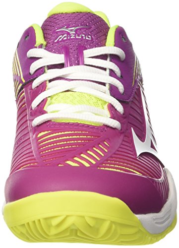 Mizuno Wave Exceed Tour CC Wos, Zapatillas de Tenis Mujer, Rosa (Cloverwhitesafetyyellow), 41 EU