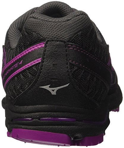 Mizuno Wave Hayate 4 Wos, Zapatillas de Running Mujer, Multicolor (Black/Silver/Clover 03), 37 EU