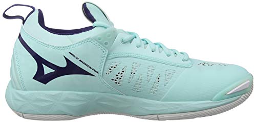 Mizuno Wave Momentum, Zapatillas de Voleibol Mujer, Luz Azul Azul Astral Aura Blanco 28, 39 EU