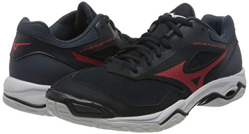 Mizuno Wave Phantom 2, Zapatilla de Balonmano Hombre, Salute Ignitionred Negro, 46.5 EU