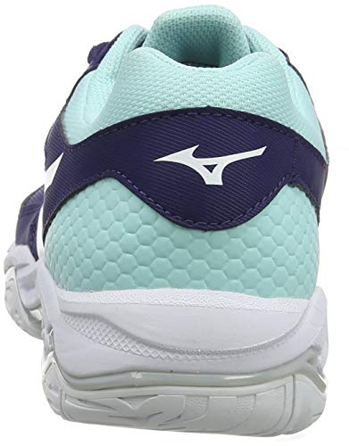 Mizuno Wave Phantom 2, Zapatillas de Balonmano Mujer, Púrpura Astral Aura Blanco Azul Ligero 15, 42.5 EU