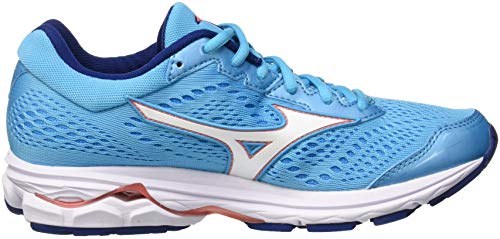 Mizuno Wave Rider 22, Zapatillas de Running Mujer, Azul (Blueatoll/White/Georgiapeach 01), 37 EU