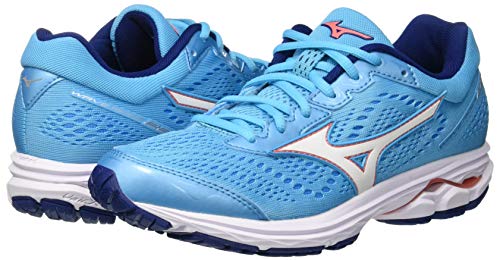 Mizuno Wave Rider 22, Zapatillas de Running Mujer, Azul (Blueatoll/White/Georgiapeach 01), 37 EU