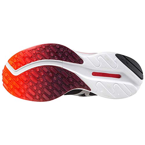 Mizuno Wave Rider Neo (W), Zapatillas de Running Mujer, Black/White/Ignition Red, 40 EU