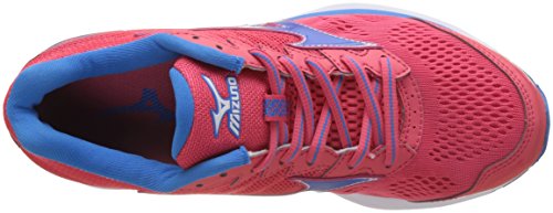 Mizuno Wave Rider W, Zapatillas de Running para Mujer, Multicolor (Paradisepink/blueaster/White), 37 EU