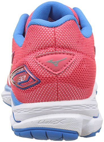 Mizuno Wave Rider W, Zapatillas de Running para Mujer, Multicolor (Paradisepink/blueaster/White), 37 EU