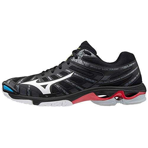 Mizuno Wave Voltage, Zapatillas de vóleibol Unisex Adulto, Negro/Blanco/199c, 44 EU