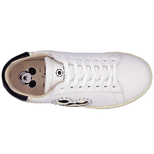 MOA Master of Arts MD413 - Zapatillas de mujer Disney Mickey Mouse, deportivas, de piel, color blanco Blanco Size: 39 EU