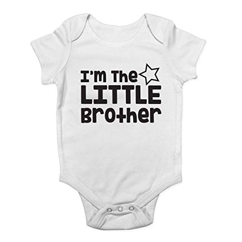 Mono de bebé Promini para bebé, con texto en inglés "I'm The Little Brother" para bebé, de una pieza, el mejor regalo para bebé