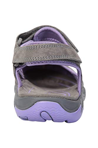 Mountain Warehouse Sandalias Cubiertas para Mujer Bournemouth - Calzado de Verano Duradero, Casual, Ligero, Cuidado fácil - para Caminar, la Playa, Vacaciones Morado Oscuro Talla Zapatos Mujer 39 EU