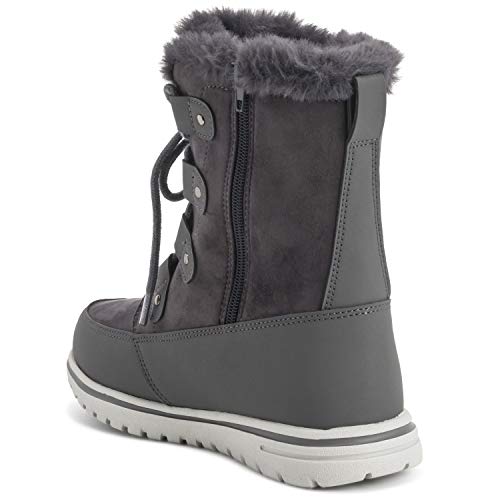 Mujer Acolchado Corto Nieve Invierno Piel Sintética Calentar Durable Impermeable Botas - 7 - GRE40 AYC0521