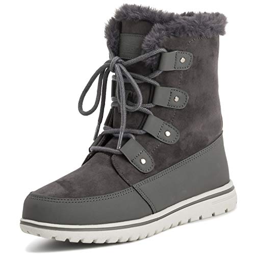 Mujer Acolchado Corto Nieve Invierno Piel Sintética Calentar Durable Impermeable Botas - 7 - GRE40 AYC0521