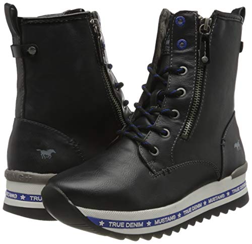 MUSTANG 1364-502, Botas Cortas al Tobillo Mujer, Negro Azul, 39 EU