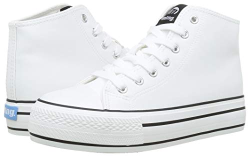 Mustang Bigger-K, Zapatillas Deportivas Mujer, Action PU Blanco, 38 EU