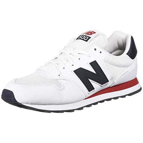 New Balance 500 Core, Zapatillas Hombre, Blanco (Munsell White/Eclipse/Tempo Red Swb), 40.5 EU