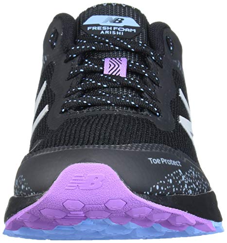 New Balance Arishi V1 Fresh Foam, Zapatillas para Carreras de montaña para Mujer, Negro Morado Neo Violeta, 36.5 EU