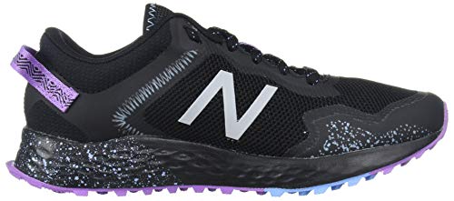 New Balance Arishi V1 Fresh Foam, Zapatillas para Carreras de montaña para Mujer, Negro Morado Neo Violeta, 36.5 EU