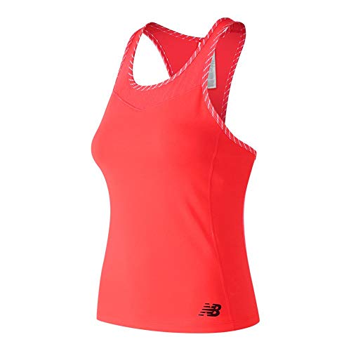 New Balance Tournament Camiseta de Tirantes para Mujer, Color Negro, Talla XS