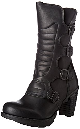 New Rock M-TR003X-S1 - Botas de Otra Piel Mujer, Negro (Negro (Black 001)), 41 EU