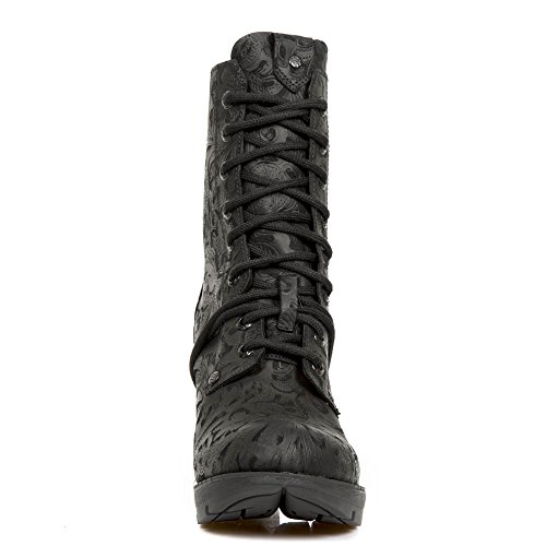 New Rock M.TR001X-S2, Botas Militares Mujer, Negro (Negro 001), 37 EU