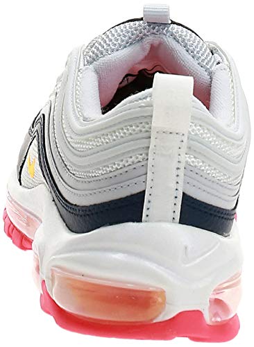 NIKE Air MAX 97 W Zapatillas Moda Mujeres Blanco/Azul/Naranja - 35 1/2 - Zapatillas Bajas