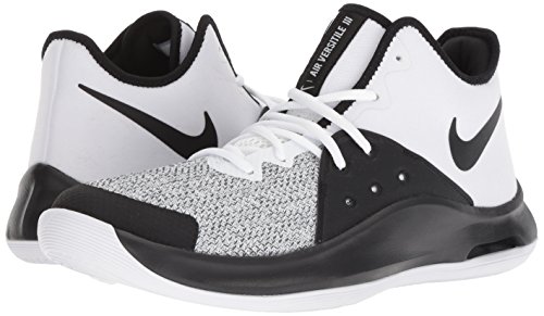 Nike Air Versitile III, Zapatos de Baloncesto Unisex Adulto, Multicolor (White/Black/Dark Grey 100), 44.5 EU