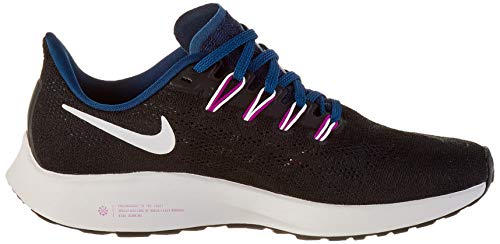 Nike Air Zoom Pegasus 36, Zapatillas para Correr Mujer, Nero Black Valerian Blue Vivid Purple Summit White, 39 EU