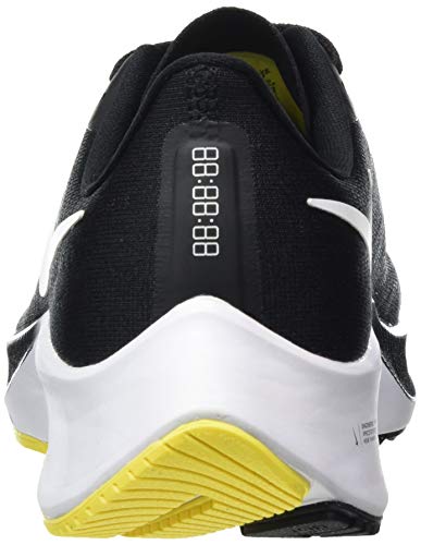 Nike Air Zoom Pegasus 37, Zapatillas para Correr de Carretera Hombre, Black White OPTI Yellow, 44 EU