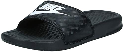 Nike Benassi JDI, Chanclas Mujer, Negro (Black/White 011), 35.5 EU