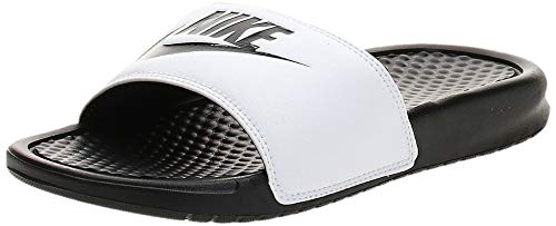 Nike Benassi JDI, Sandal Hombre, White/Black/Black, 36 EU