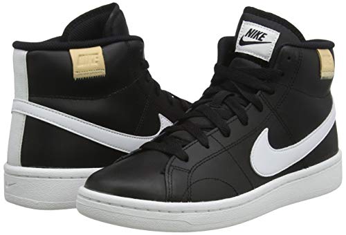 Nike Court Royale 2 Mid, Zapatillas Mujer, Negro Blanco, 38 EU