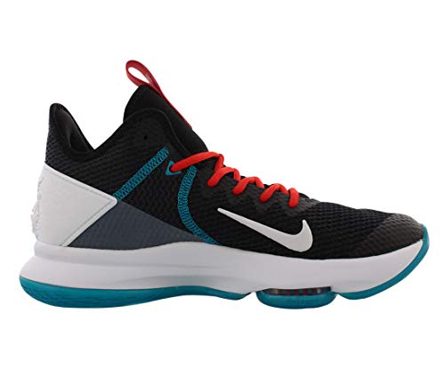 Nike Lebron Witness IV, Zapatilla de Baloncesto Hombre, Negro/Blanco/Rojo/Azul/Gris Ahumado/Rojo, 42.5 EU