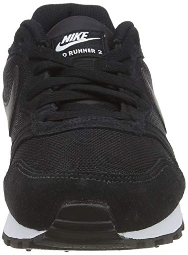 Nike MD Runner 2, Zapatillas de Running Mujer, Negro (Black / Black-White), 36.5 EU