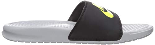 Nike Men's Benassi Just Do It. Sandal, Zapatos de Playa y Piscina para Hombre, Multicolor (Wolf Grey/Volt/Black 027), 44 EU