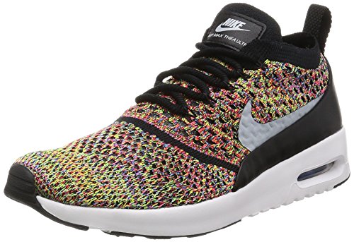 Nike Mujeres Air AX Thea Ultra FK Bajos & Medios Cordon Zapatos para Correr, Bright Crimson/Wolf Grey-Black-White, Talla 7.5